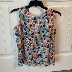 Silky, light-weight sleeveless blouse